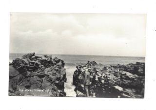 Vintage Rp Postcard The Rocks,  Inverallochy,  Fife,  Scotland.  Animated