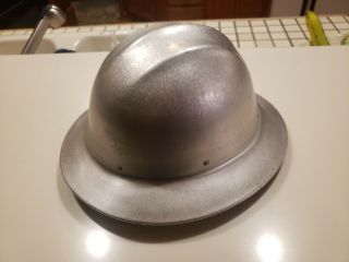 Vintage Ed Bullard Aluminum Hard Boiled Full Brim Hard Hat With Liner