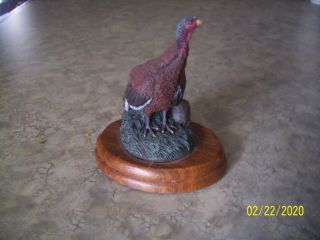 1981 The Bronze Menagerie By Herman L Deaton,  " Wild Turkey " Cold Cast Bronze,