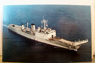 Military Us Navy Uss Spartanburg County Landing Ship Tank Postcard Old Vintage