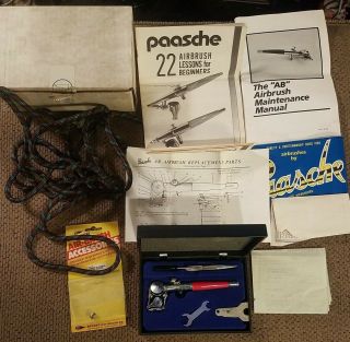 Vintage Rare 1983 Paasche Airbrush Ab Turbo Manuals Line Nr
