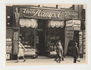 Germany 1930s Leipzig Erich Hampel Store Front View Vintage Orig Photo (20516)