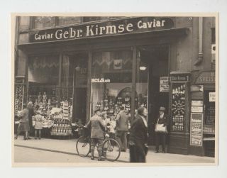 Germany 1930s Leipzig Gebr.  Kirmse Store Front View Vintage Orig Photo (20515)