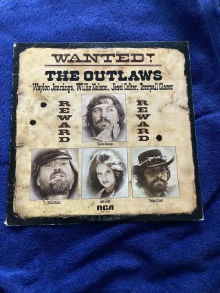 The Outlaws Wanted Waylon Jennings Willie Nelson Lp Vinyl Record 12 " Country