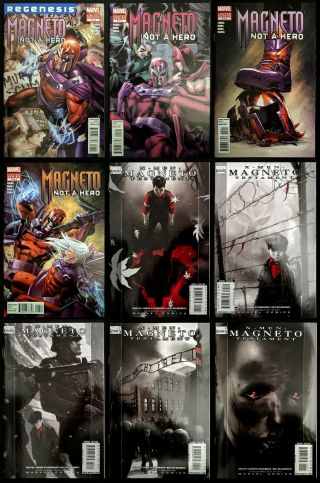 Magneto: Not A Hero 1 - 4 & Testament 1 - 5 Complete Marvel 2008