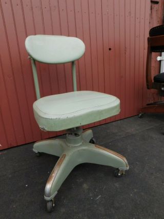 Vintage Industrial Office Desk Chair Stool Mid Century Modern Propeller Aluminum
