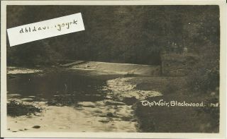 Vintage Rp Postcard Of The Weir,  Blackwood,  Monmouthshire