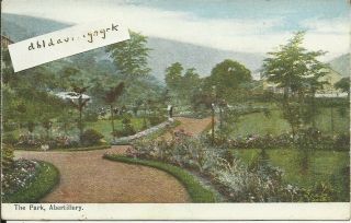 Vintage Postcard Of The Park,  Abertillery,  Monmouthshire
