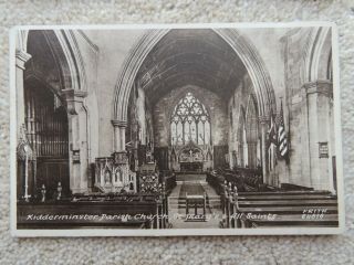 Vintage 1952 Kidderminster Parish Church Real Photo Postcard