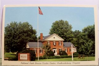 Virginia Va Fredericksburg National Park Service Center Postcard Old Vintage Pc