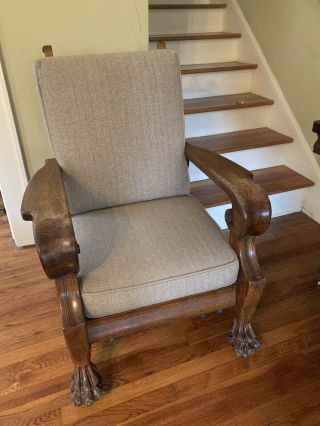 Morris Chair Recliner Wood Carved Claw Foot The Royal Chair Company Michigan