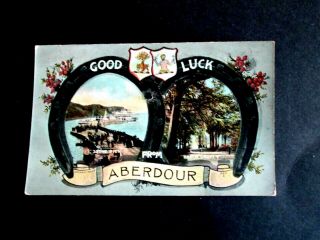 Greetings From Aberdour,  Fifeshire,  Scotland = A Vintage R/p Card
