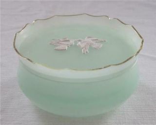 Vintage Avon Powder Jar " Rapture Beauty Dust " 6 Oz Green Doves Dresser Box
