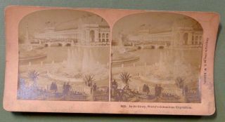 1894 Worlds Columbian Exposition Chicago Vintage Stereoview Kilburn Photo Usa
