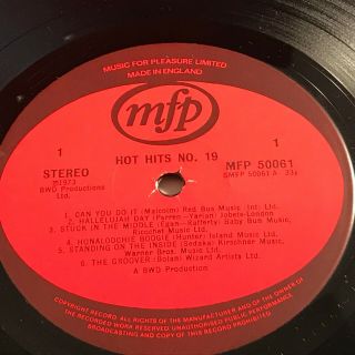 VARIOUS Hot Hits 19 1973 UK Vinyl LP Top of the pops B 3