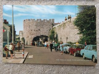 2 Vintage 1968/69 Tenby Five Arches Classic Cars Real Photo Postcards (2 Photos)