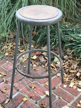Vintage Royal Tall Drafting Stool Desk Chair Industrial Antique Machine Age