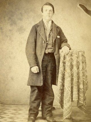 1866 Cdv Hubert Miner House Brother Of Alphonso By Wilcox Of Amamosa Iowa