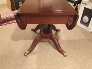 Vintage Regency Style Mahogany Pembroke style Drop Leaf End Table,  One Drawer 3
