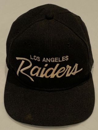 Vintage Sports Specialties Los Angeles Raiders Script La Snapback Hat Cap Nfl