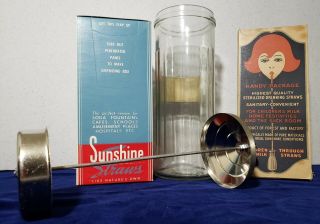 Vintage Rare Sunshine Straws Dispenser & 2 Old Boxes of Sunshine Straws Herz Co 3