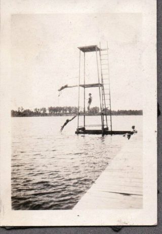 Vintage Photograph Girls Swim Ymca Camp - Boy Scouts Daytona Beach Florida Photo