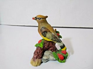 Vintage Cedar Waxwing Porcelain Bird Figurine Rare