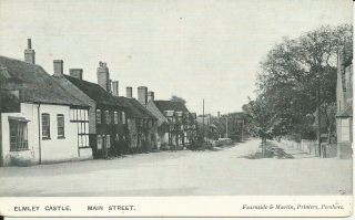Vintage Postcard Of Main Street,  Elmley Castle,  Nr Pershore,  Worcestershire