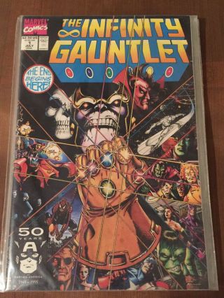 The Infinity Gauntlet Marvel Comics 1,  2,  3 1991 Very Good Conditions Not Graded