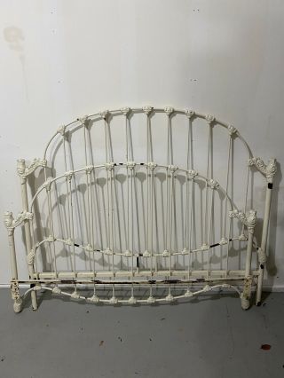 Antique Wrought Iron Queen Bedframe