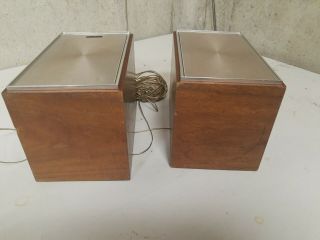 Vintage Pioneer CS - 51 Stereo Speakers Audio Wood Chrome Japan 2