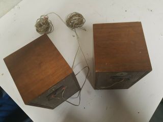 Vintage Pioneer CS - 51 Stereo Speakers Audio Wood Chrome Japan 3