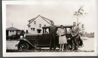Vintage Photograph 1920s Car/auto Men Flapper Girls Fashion Olean York Photo