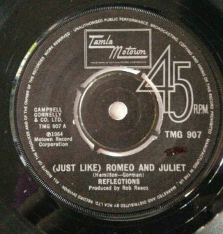 The Reflections (just Like) Romeo And Juliet Tamla Motown 1964 Ex Northern Soul
