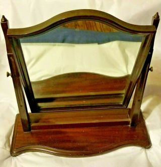 Antique Berkey & Gay Furniture Mahogany & Gumwood Shaving Stand Mirror 22 "