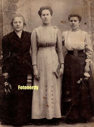 Russian Empire Rppc Photo Group Of Pretty Young Women (nicholas Ii) Era
