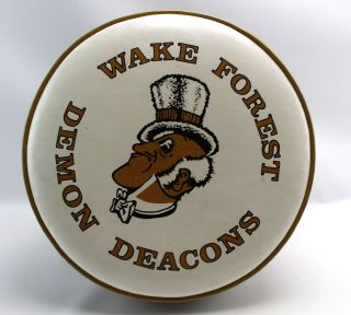 Vintage Wake Forest Demon Deacon Foot Stool NCAA 10 