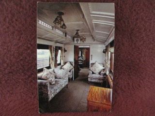 Ps174 England/uk Vintage Train Postcard L&nwr " Royal Saloon " King Edward Vii