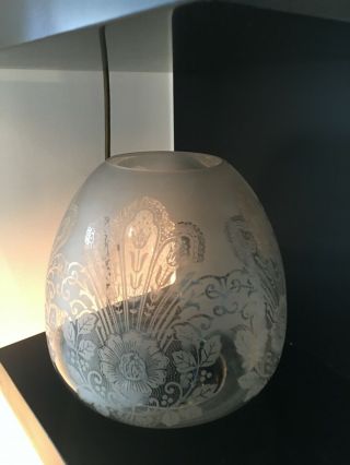 A Acid Etched Beehive Oil Lamp Shade
