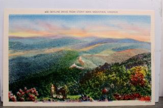 Virginia Va Stony Man Mountain Skyline Drive Postcard Old Vintage Card View Post
