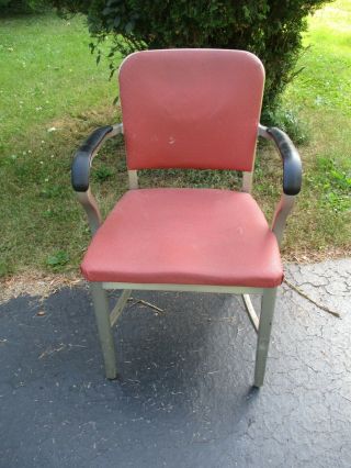 Antique Vintage Industrial Good Form Aluminum Office Chair