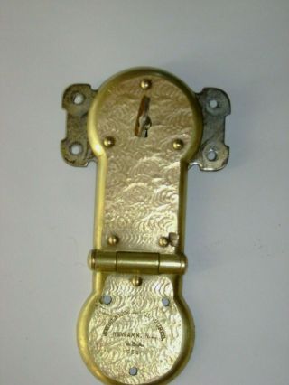 Excelsior Solid Brass Antique Steamer Trunk Lock & Key Parts Hardware
