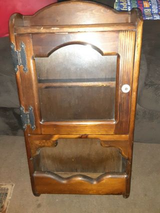 Vintage Solid Wood Medicine Cabinet With Wall Mount