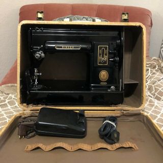Vintage Black Singer 301a Slant Needle Short Bed Sewing Machine
