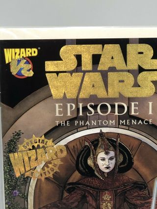 Star wars Episode 1 Gold variant 1/2 wizard NM cameo 1st Appearance Darth Maul 2