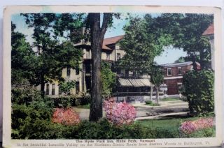 Vermont Vt Hyde Park Inn Lamoille Valley Bretton Woods Postcard Old Vintage Card