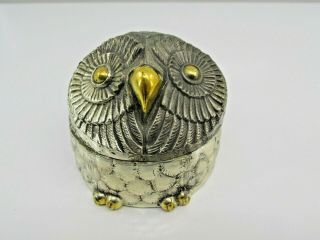 Vintage Owl Trinket/jewelry Box Retro Modern Music Box Sankyo Japan Nr