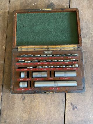 Vintage Van Keuren Precision Measuring Tools Round Gauge Block Set