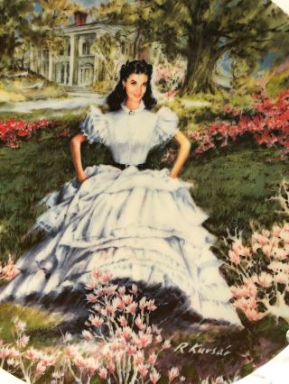 Vintage Gone With The Wind Scarlett O’hara Knowles 8 1/2” Collector Plate 2