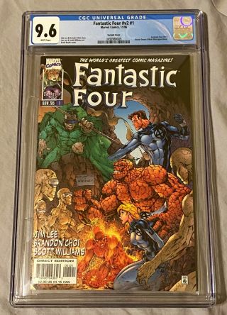 Fantastic Four V2 1 Cgc 9.  6 Doctor Doom & Mole Man Variant Cover 11/96